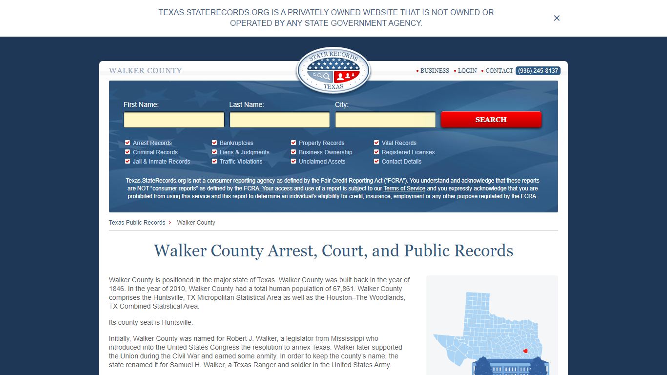Walker County Arrest, Court, and Public Records